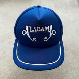 Vintage Alabama Band Trucker Hat Blue Classic Adjustable